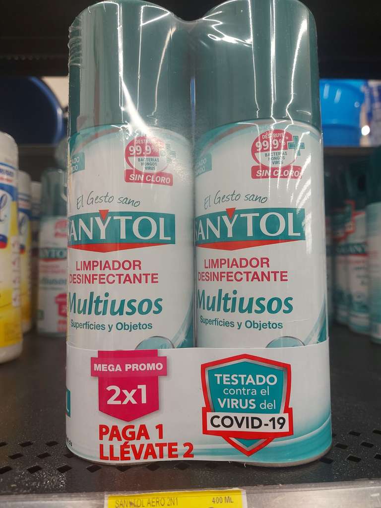 Walmart: Sanytol desinfectante multiusos pack 2 piezas.