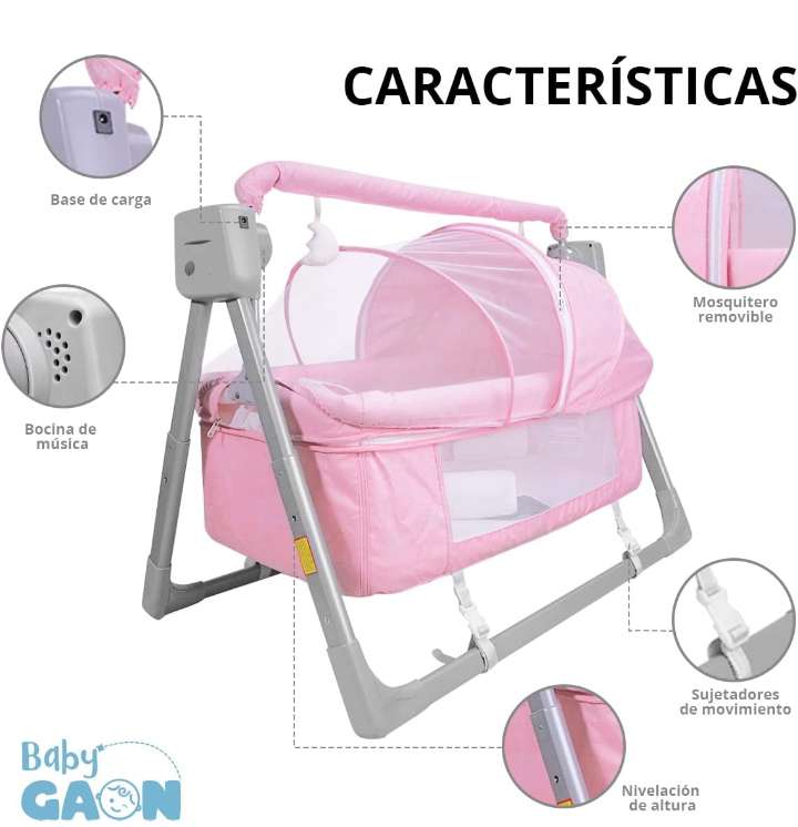 Amazon: Cuna Colecho Mecedora Eléctrica GAON para Bebé.