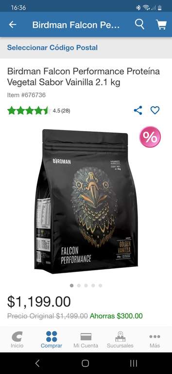 Costco: Birdman Proteínas y Creatinas en oferta | Ejemplo: Proteína Vegetal Orgánica Sabor Doble Chocolate 1.5 kg