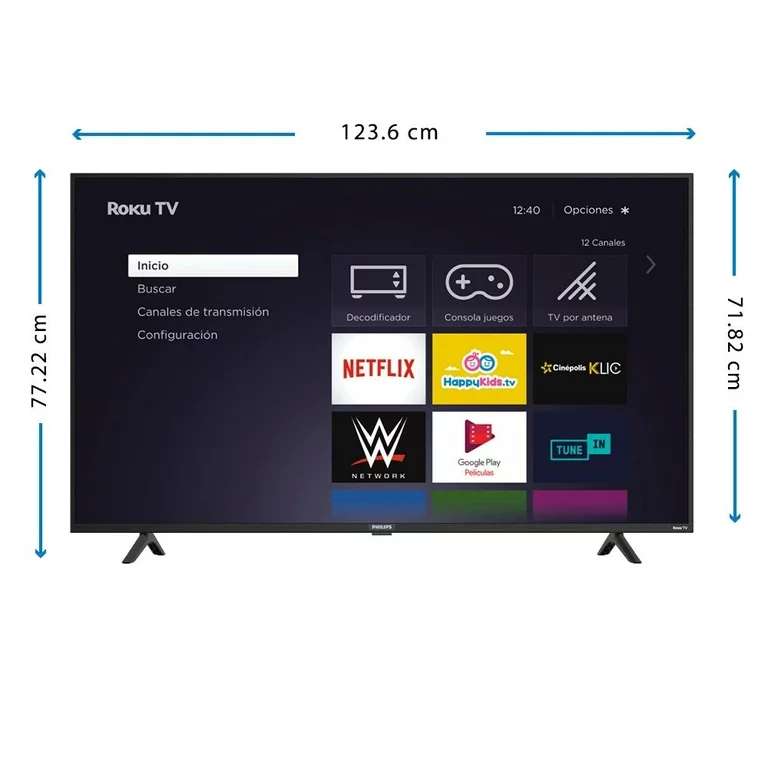 Walmart: TV Philips 55 Pulgadas Roku 4K Ultra HD LED 55PFL5756/F8
