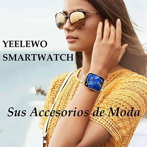 Amazon: YEELEWO Smartwatch, 1.81-inch Reloj Para Mujer, Reloj Inteligente Para Hombre con Pantalla Táctil HD