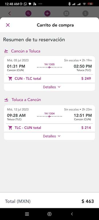 Volaris: Vuelo redondo Toluca-Cancún con fechas incluso en vacaciones de verano (TUA incluída)