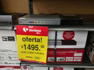 Soriana: reproductor Blu-Ray LG 4K Wifi a $1,495