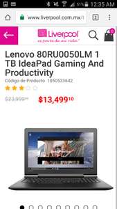 Liverpool: Lenovo 80RU0050LM Touch FHD 1 TB Core I5-6700 Nvidia GTX 960