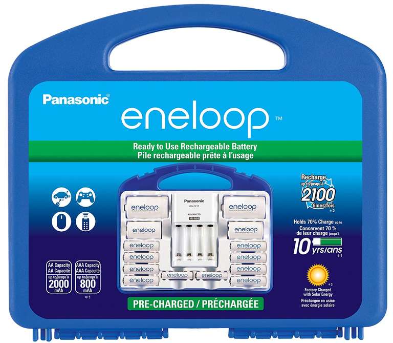 Amazon: Power Pack  Eneloop, NEW 2100 Cycle, 8AA, 2AAA, 2 "C" Spacers, 2 "D" Spacers, "Advanced" Individual battery charger