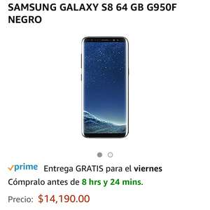 Amazon México: Samsung Galaxy S8 64Gb G950F negro a $14,190