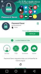 Google Play: Password saver y mas gratis.
