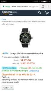 Amazon Prime Day 2017: Reloj Puma Hombre 48mm WR 100m PU10414100