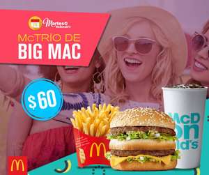 McDonald's: Cupón Martes de McDonald's Mctrio Big Mac por $60