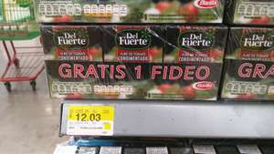 Bodega Aurrerá Universitarios: Puré de tomate con fideo regalado. $12.03