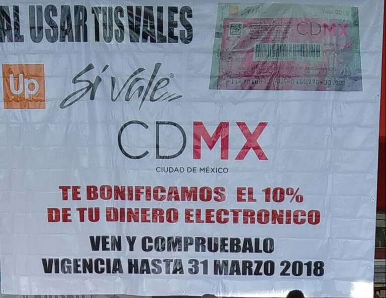Soriana: 10% de dinero electrónico pagando con vales Up Sí Vale
