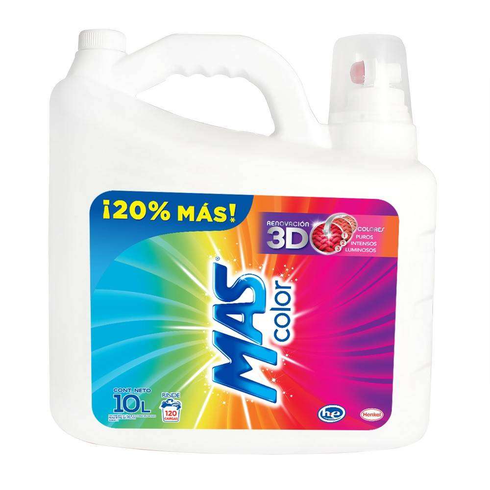 Sam's Club: Detergente Líquido MAS Color 10 lts. 