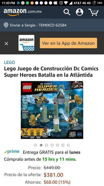 Amazon: Lego Juego de Construcción Dc Comics Super Heroes Batalla en la Atlántida