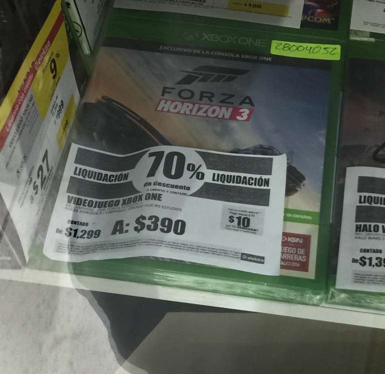 Elektra: juego Forza Horizon 3 para Xbox One en tienda física