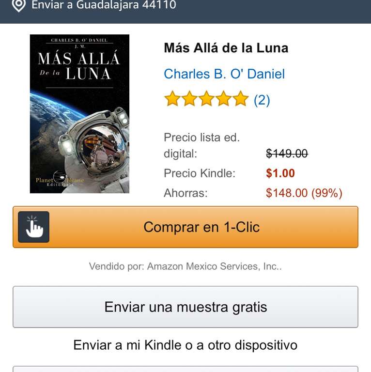 Amazon Kindle: Libro Más allá de la luna