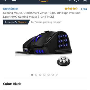 Amazon USA: Mouse Gamer 12 botones programables, 16000 DPI