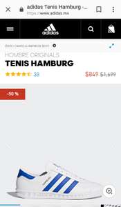 Adidas: Tenis Hamburg -50% de descuento