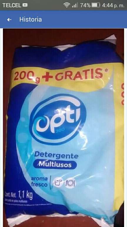 Oxxo: Detergente Opti 1,100gr