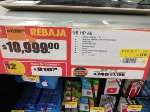 Walmart: Laptop HP A9 1TB a $10,999