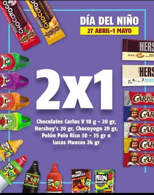 Oxxo 2x1 En Variedad De Dulces Y Chocolates Por El Día Del Niño 1314