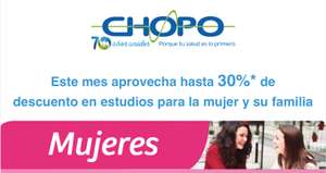 Laboratorio Médico del Chopo: 30% en estudios para la mujer y su familia.