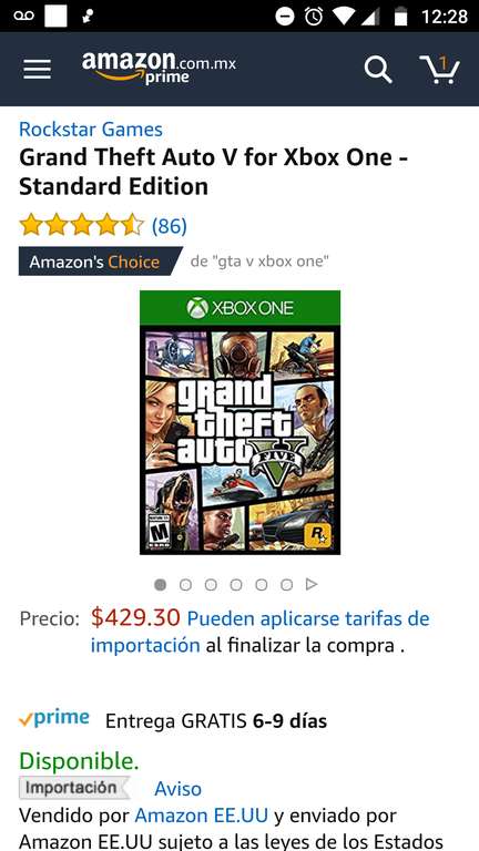 Amazon: GTA V para Xbox One