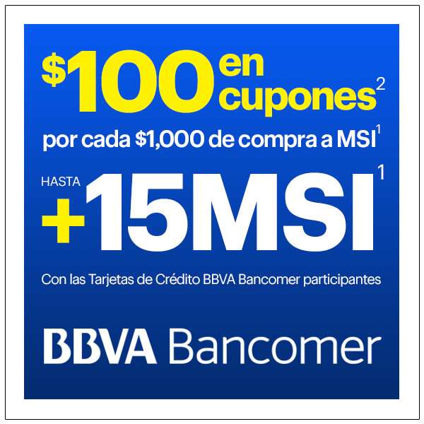Best Buy: $100 en cupones por cada $1,000 de compra SOLO con Bancomer a MSI
