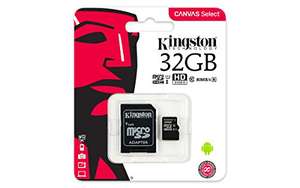 Amazon: Kingston 32GB Micro SDHC Class 10 aplica prime