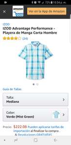 Amazon: Bonita Camisa IZOD talla mediana. Prime