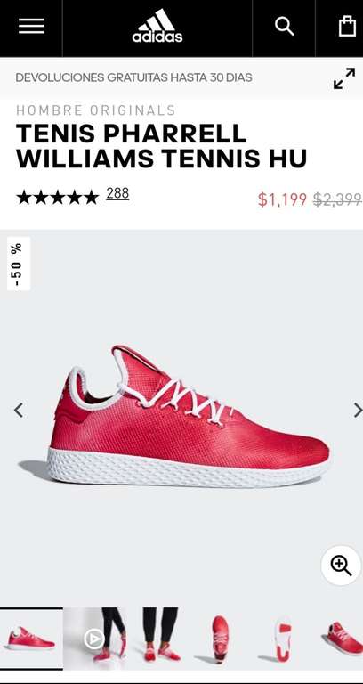 Adidas: Tenis Pharrel Williams (varias tallas, rosa y verde, envío incluido)
