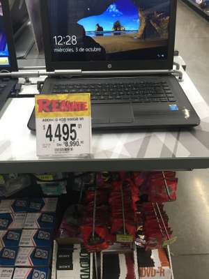 Bodega Aurrerá:  Laptop HP core i3 ultima liquidación