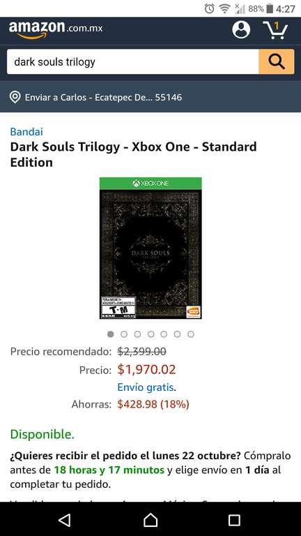 Amazon: Dark Souls Trilogy Xbox One