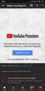 YouTube Premium Gratis por un mes (Nuevos usuarios)