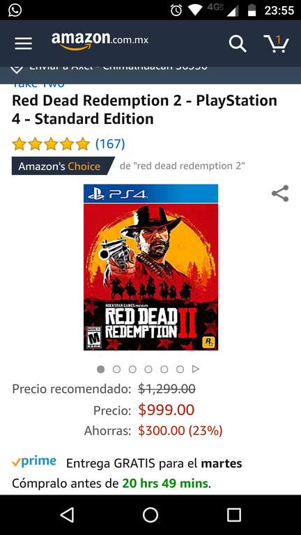 Amazon: Red dead redemption 2 Standard PS4