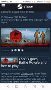 Steam: Counter-Strike: Global Offensive se vuelve Free to play y nuevo modo BR