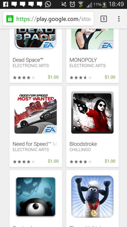 Google Play: variedad de juegos a solo $1 peso