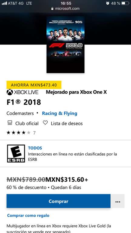 Microsoft Store: Formula 1 F1 2018