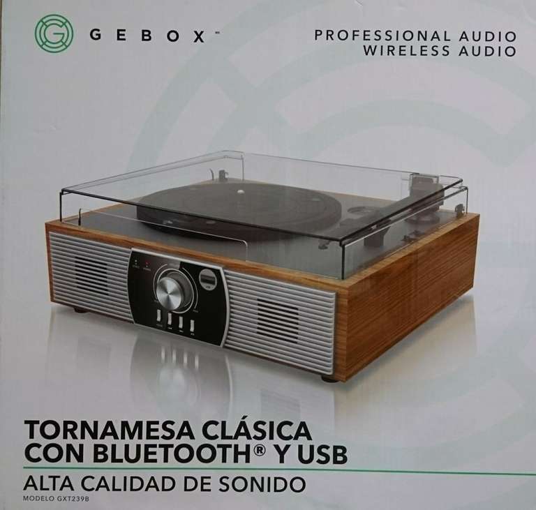Bodega Aurrerá: Tornamesa GXT239B VINILO, USB y Bluetooth