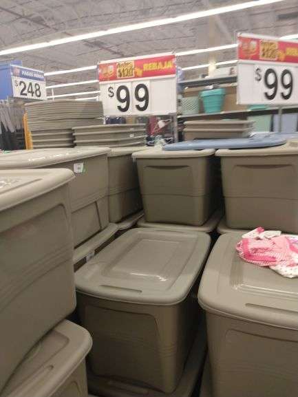 Walmart: Cajas organizadoras 19 galones