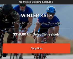 Tokyowheel Winter sale hasta 350usd de descuento en algunos Carbon wheelsets envío y retorno gratis a México
