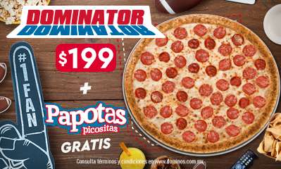 Wow Rewards y Domino's Pizza: Dominator + Papotas por $ 199 + puntos triples