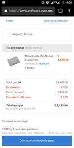 Walmart online: Playstation classic, nintendo 2ds Mario, etc (bug)