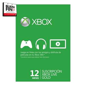 El Buen Fin en Walmart: Xbox live Gold 12 meses a $499