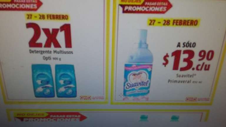 Oxxo: Detergente Opti 2x1 y Suavitel a $14