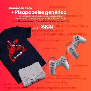 Doto: Camisa DOTO + Pisapapeles (Playstation Classic) GRATIS