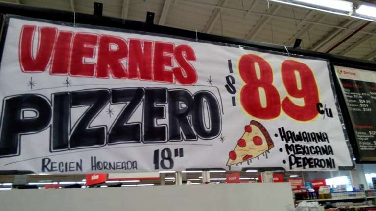 Soriana Mercado y Express: Pizza Familiar 18" a $89