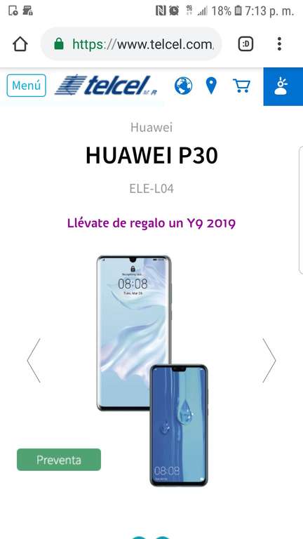 Telcel: Huawei Y9 2019 de regalo en la compra de P30