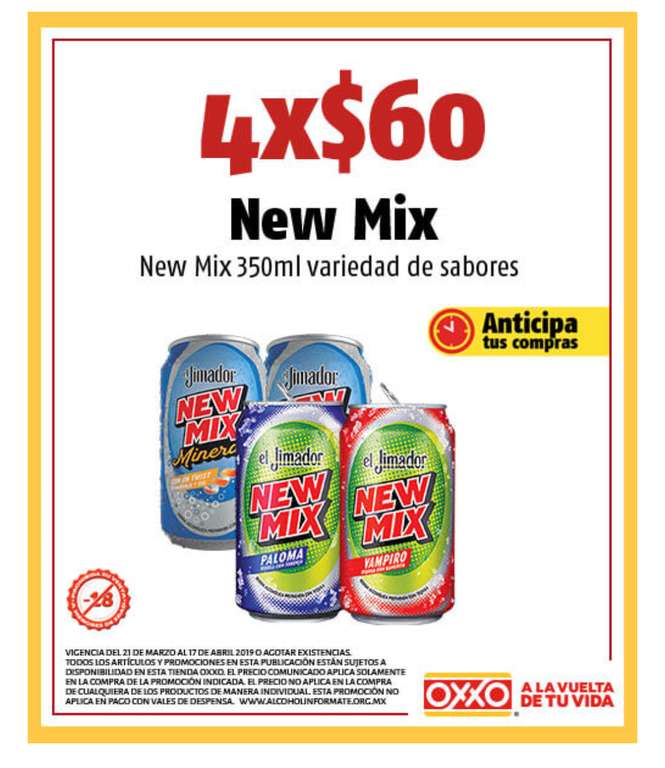 Oxxo: New mix 4 × $60