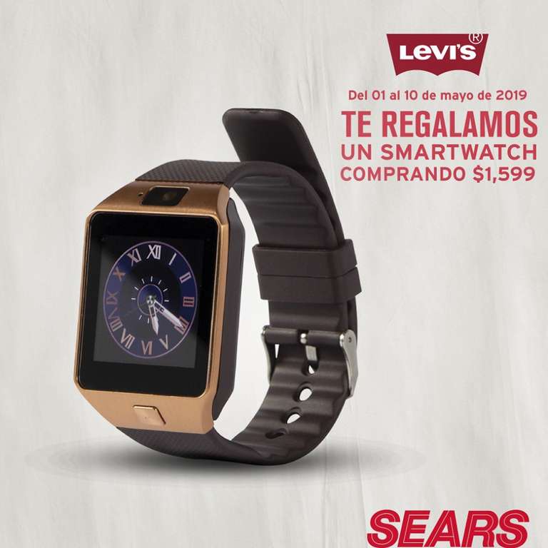 Sears: Smartwatch de Regalo en la compra de $1,599 de Levi’s