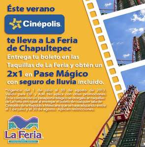 La Feria de Chapultepec: 2x1 en pasaporte mágico con boleto Cinépolis y más